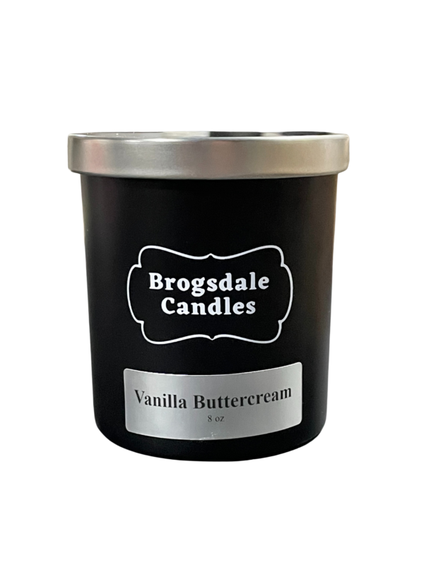 Vanilla Buttercream Candle in Black jar